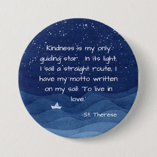 Badge Rond 7,6 Cm Pin de citation de St Therese