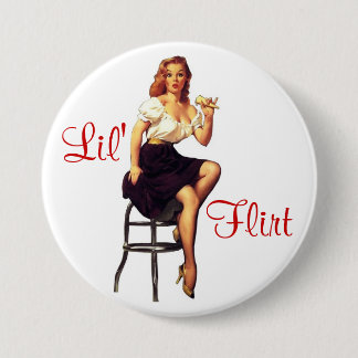 Badge Rond 7,6 Cm Pin- de flirt de Lil