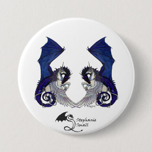 Badge Rond 7,6 Cm Pin de licorne de dragon