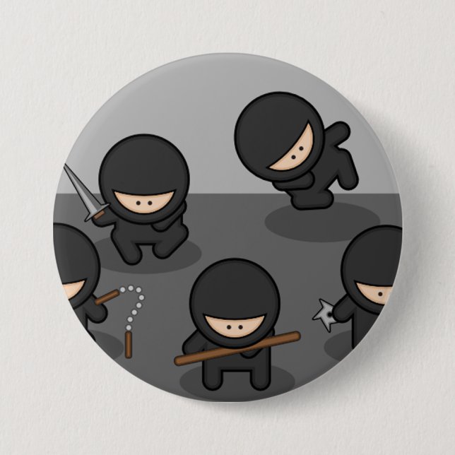 Badge Rond 7,6 Cm Pin de Ninja (Devant)