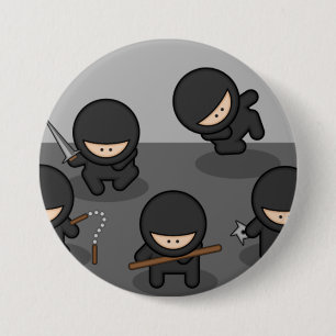 Badge Rond 7,6 Cm Pin de Ninja