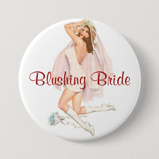 Badge Rond 7,6 Cm Pin- de rougissement de jeune mariée