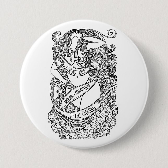 Badge Rond 7,6 Cm Pin glorieux (Devant)