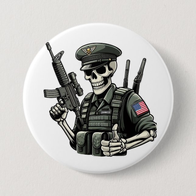 Badge Rond 7,6 Cm PIN militar EEUU (Devant)
