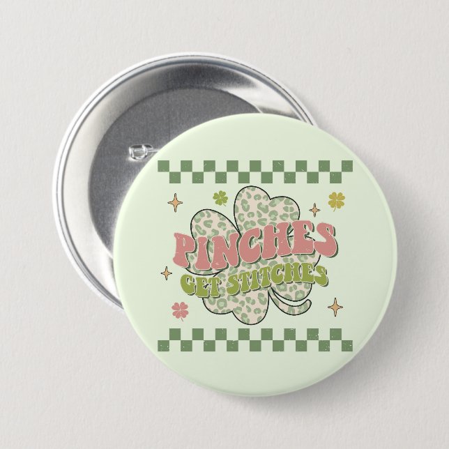 Badge Rond 7,6 Cm Pinches Obtenir des points (Devant & derrière)