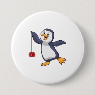 Badge Rond 7,6 Cm Pingouin