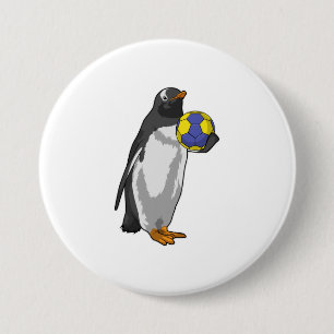 Badge Rond 7,6 Cm Pingouin
