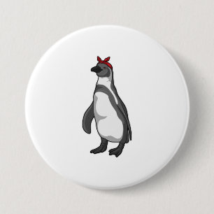 Badge Rond 7,6 Cm Pingouin with bandana
