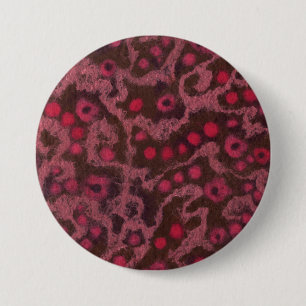 Badge Rond 7,6 Cm Pink Flowers Blush Curves whimsical floral pattern
