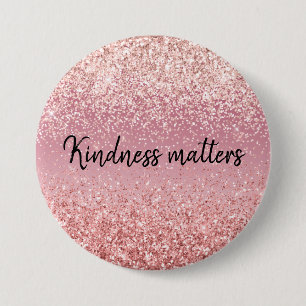 Badge Rond 7,6 Cm Pink Ombre Parties scintillant la gentillesse pers