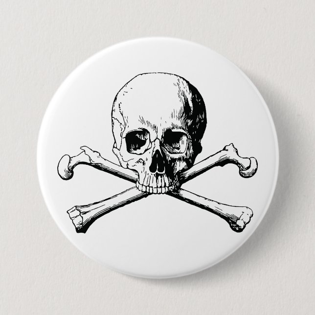 Badge Rond 7,6 Cm Pirate (Devant)