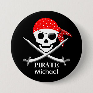 BADGE ROND 7,6 CM PIRATE BUTTONS - PERSONALIZE - COLLECTION