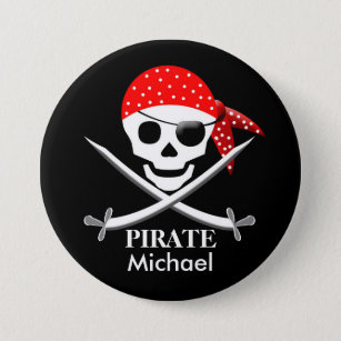 BADGE ROND 7,6 CM PIRATE BUTTONS - PERSONALIZE - COLLECTION
