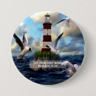Badge Rond 7,6 Cm Pittoresque Laisser Votre Lumière Briller Matthieu