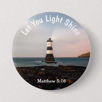 Badge Rond 7,6 Cm Pittoresque Laisser Votre Lumière Briller Matthieu