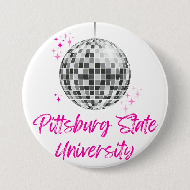 Badge Rond 7,6 Cm Pittsburg State University Disco (Devant)