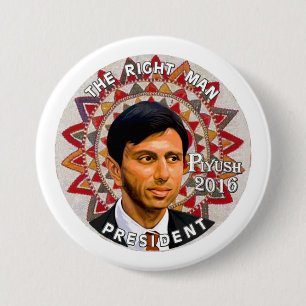Badge Rond 7,6 Cm Piyush "Bobby" Jindal pour le président 2016