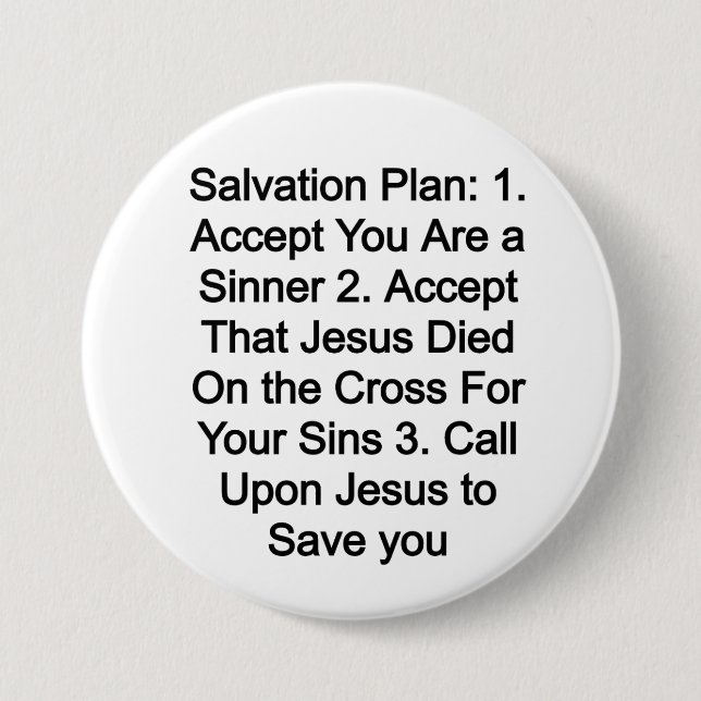 Badge Rond 7,6 Cm Plan de salut (Devant)
