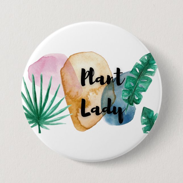 Badge Rond 7,6 Cm Plant Button (Devant)