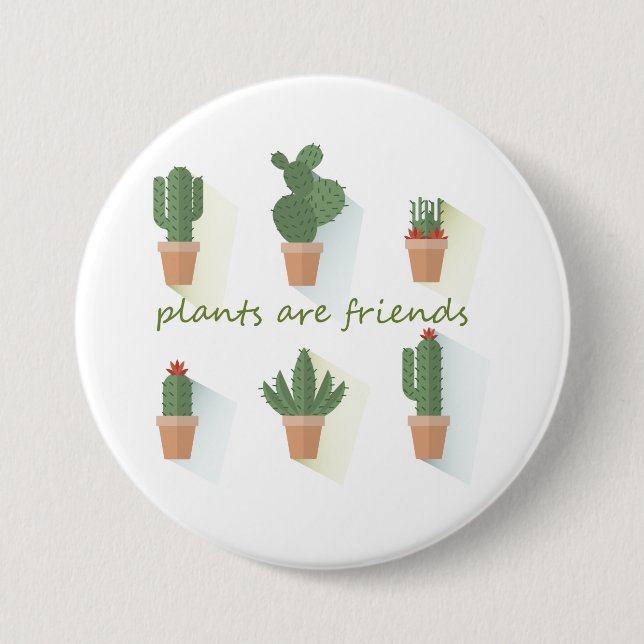 Badge Rond 7,6 Cm Plantes et fleurs (Devant)