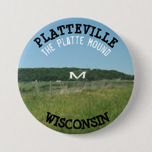 Badge Rond 7,6 Cm Platteville Mound Wisconsin Button