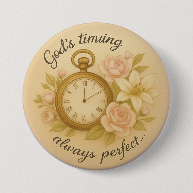 Badge Rond 7,6 Cm Pocket-watch  Button Design... (Devant)