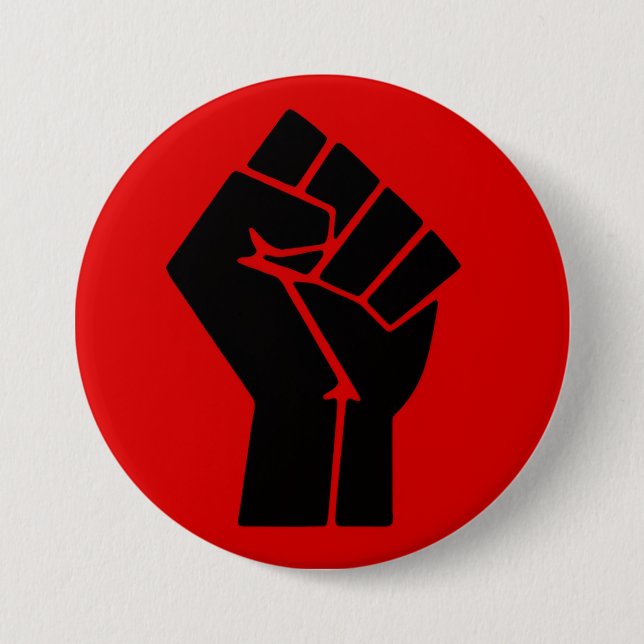 Badge Rond 7,6 Cm Poing de la puissance noire (Devant)