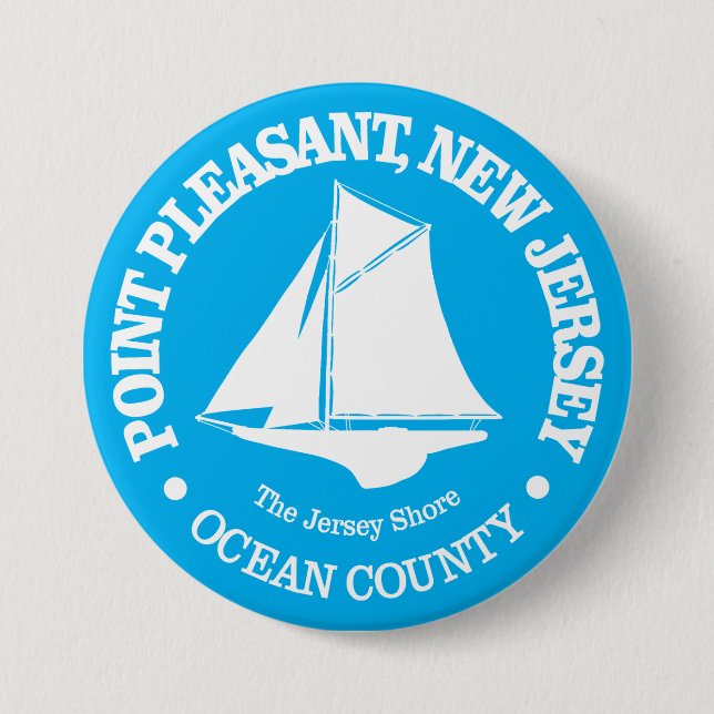 Badge Rond 7,6 Cm Point Pleasant NJ (sloop) (Devant)