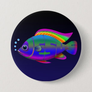 Badge Rond 7,6 Cm Poissons de Jésus