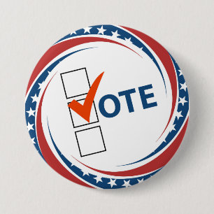 Badge Rond 7,6 Cm Politique États-Unis Vote