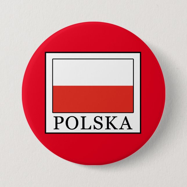 Badge Rond 7,6 Cm Polska (Devant)