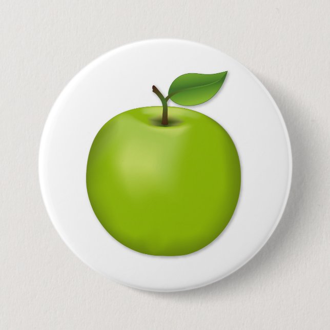 Badge Rond 7,6 Cm Pomme verte (Devant)