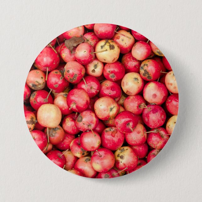 Badge Rond 7,6 Cm Pommes biologiques (Devant)