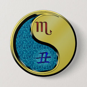 Badge Rond 7,6 Cm Porte-clés Scorpion & Bœuf Métal