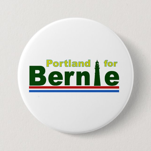 Badge Rond 7,6 Cm Portland pour Bernie (Devant)