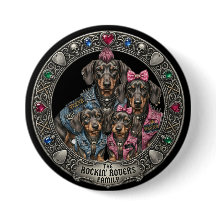 Portrait de famille de Dachshund déchaînés