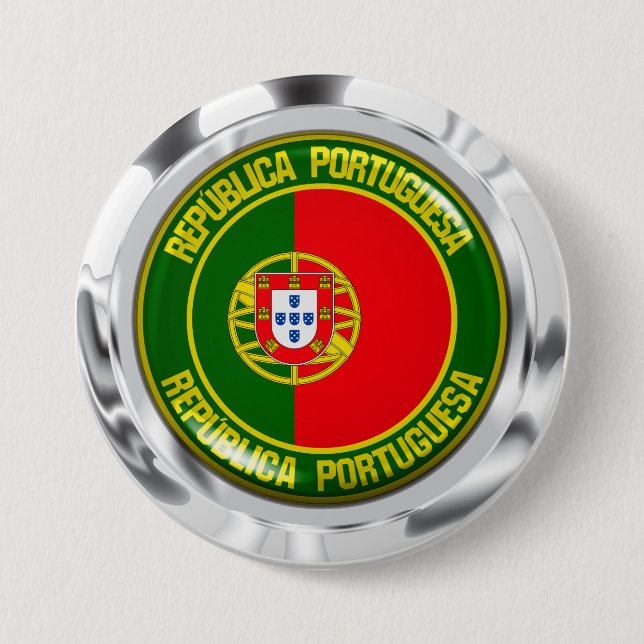 Badge Rond 7,6 Cm Portugal Round Emblem (Devant)