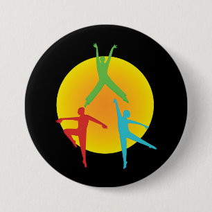 Badge Rond 7,6 Cm Postures de danse