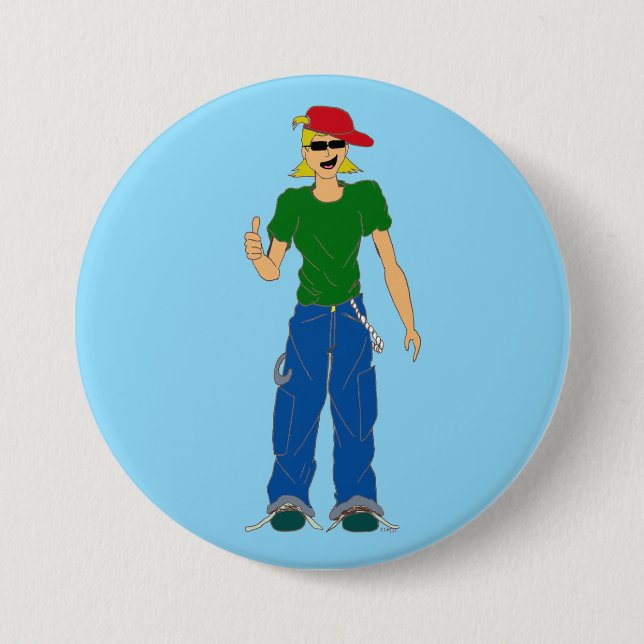 Badge Rond 7,6 Cm pouce haut (Devant)