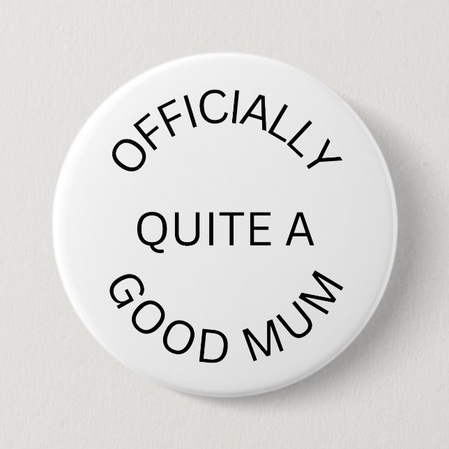 Badge Rond 7,6 Cm Poupée d'émail maman - Cadeau pour maman - Épingle (Devant)