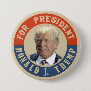 Badge Rond 7,6 Cm Pour le Président Donald J. Trump