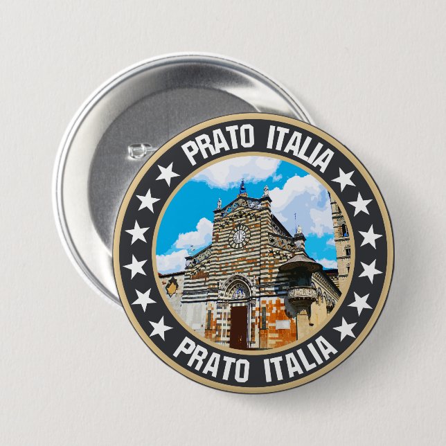 Badge Rond 7,6 Cm Prato (Devant & derrière)