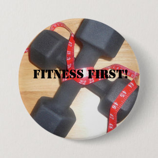 Badge Rond 7,6 Cm Premier bouton de forme physique
