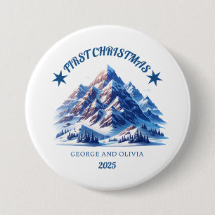 Badge Rond 7,6 Cm Premier Noël de George et Olivia