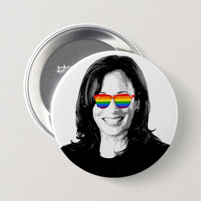Badge Rond 7,6 Cm Pride Kamala Harris 2024 (Devant & derrière)