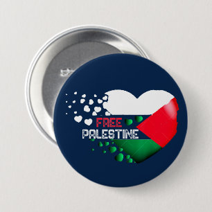 Badge Rond 7,6 Cm Pride palestinienne du coeur de la Palestine libre