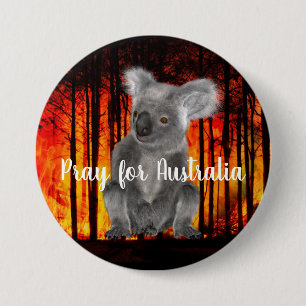 Badge Rond 7,6 Cm Priez pour l'Australie