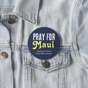 Badge Rond 7,6 Cm Priez Pour Maui