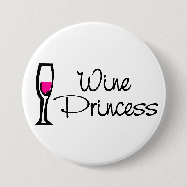 Badge Rond 7,6 Cm Princesse de vin (Devant)