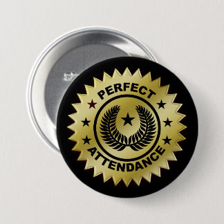 Badge Rond 7,6 Cm Prix de la présence parfaite
